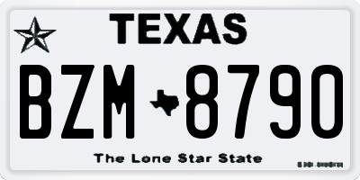 TX license plate BZM8790