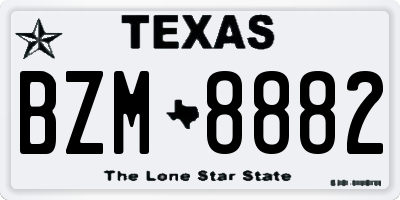 TX license plate BZM8882