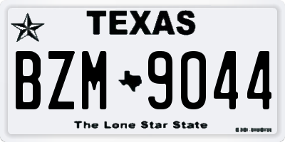 TX license plate BZM9044