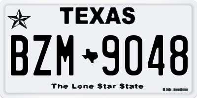 TX license plate BZM9048