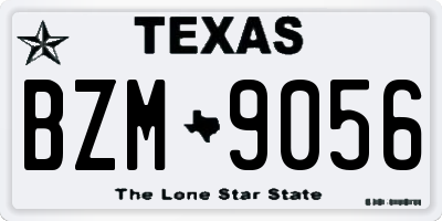 TX license plate BZM9056