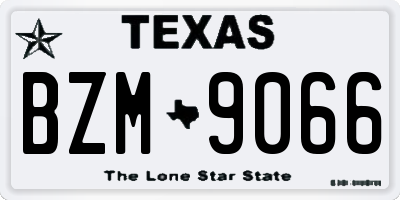 TX license plate BZM9066