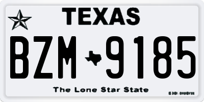 TX license plate BZM9185