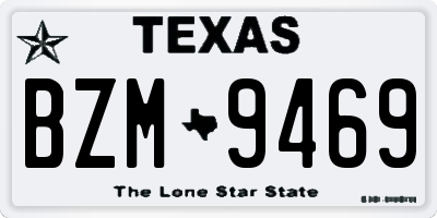 TX license plate BZM9469