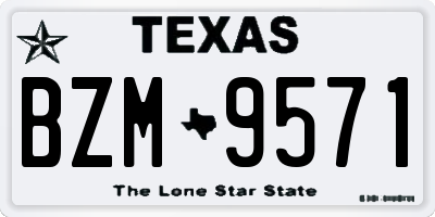 TX license plate BZM9571