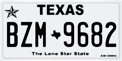 TX license plate BZM9682