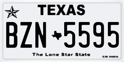 TX license plate BZN5595