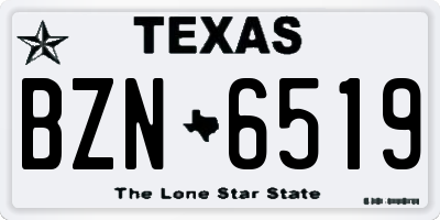 TX license plate BZN6519