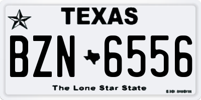 TX license plate BZN6556