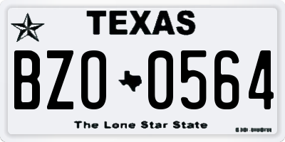 TX license plate BZO0564