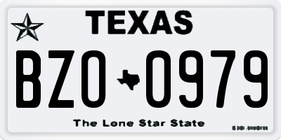TX license plate BZO0979