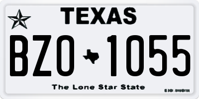 TX license plate BZO1055