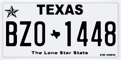 TX license plate BZO1448