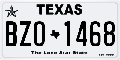TX license plate BZO1468