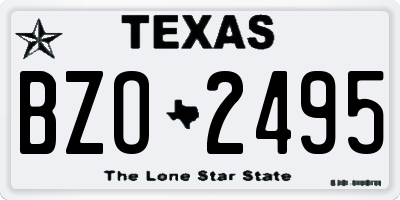 TX license plate BZO2495