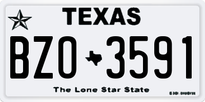 TX license plate BZO3591