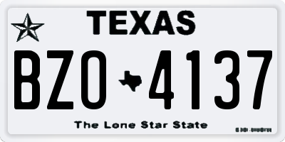 TX license plate BZO4137