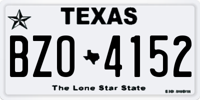 TX license plate BZO4152