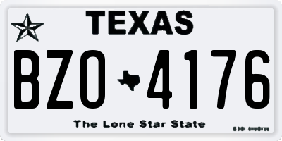 TX license plate BZO4176