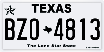 TX license plate BZO4813
