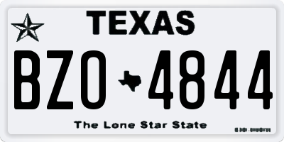 TX license plate BZO4844