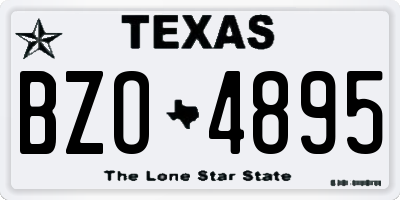 TX license plate BZO4895