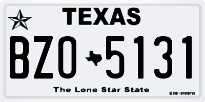 TX license plate BZO5131