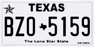 TX license plate BZO5159