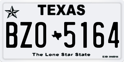 TX license plate BZO5164