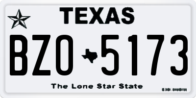 TX license plate BZO5173