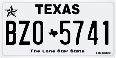 TX license plate BZO5741