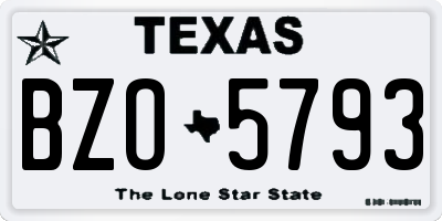 TX license plate BZO5793