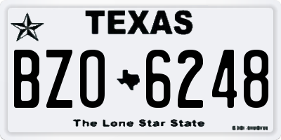 TX license plate BZO6248