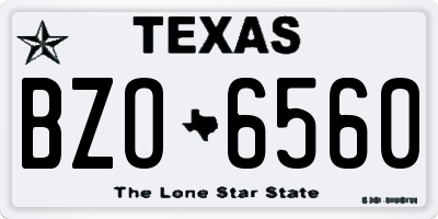 TX license plate BZO6560
