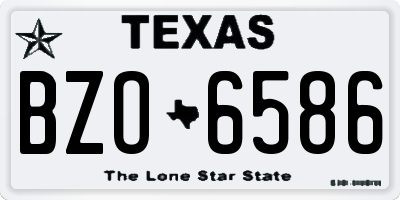 TX license plate BZO6586