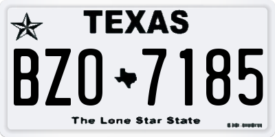 TX license plate BZO7185