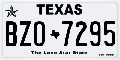 TX license plate BZO7295