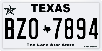 TX license plate BZO7894