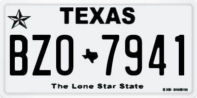 TX license plate BZO7941