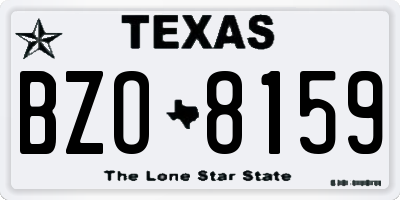 TX license plate BZO8159