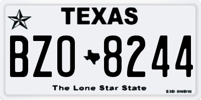 TX license plate BZO8244