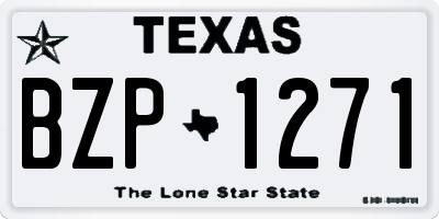 TX license plate BZP1271