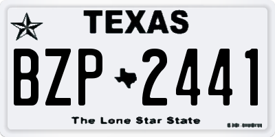 TX license plate BZP2441