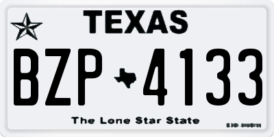 TX license plate BZP4133