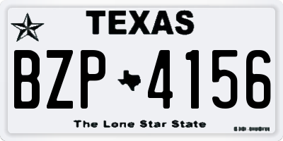 TX license plate BZP4156