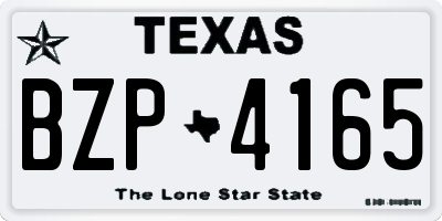 TX license plate BZP4165