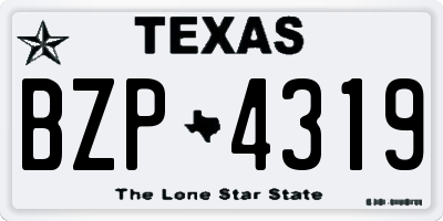 TX license plate BZP4319