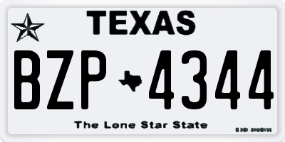 TX license plate BZP4344