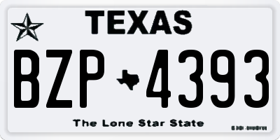 TX license plate BZP4393