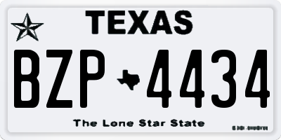 TX license plate BZP4434